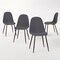 Homeroots Set of Four Gray and Brown Fabric and Steel Dining Side Chairs, 4PK 719408 - alternate 2