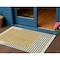 Homeroots 3' X 5' Gold Black And Beige Striped Washable Indoor Outdoor Area Rug 597217 - alternate 1