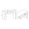 Manhattan Comfort Evelyn 47" Writing Desk in Natural (1-Drawer) DK2081-NA - alternate 1