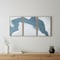 Homeroots Set Of Three Blues and Grays Abstract Framed Canvas Wall Art Floater Frame Graphic Art Wall Art, 3PK 401758 - alternate 2