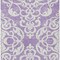 Homeroots 5' X 8' Purple And Ivory Damask Washable Indoor Outdoor Area Rug 614450 - alternate 2
