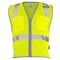 Dome75 Hi-Vis Safety Vest SM/MD Class ANSI/ISEA 107-2020 Class 2 , Zippered Front Closure 2 Pockets DV1221 - alternate 2