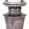 Homeroots 14" Gray Distressed Ornate Ceramic Tabletop Pillar Candle Holder 608511 - alternate 3