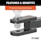 Curt Ball Mount, 1 in Dia Hitch Ball, Steel Hitch Ball, Gloss Black Powder-Coated 45821 - alternate 2