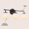 Jonathan Y Louis Parisian Globe 25" 3-Light Metal/Frosted Glass Modern Contemporary LED Vanity Light, Black JYL3536B - alternate 3