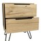 Homeroots 22" Oak Wood Two Drawer Nightstand 543659 - alternate 2