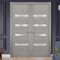 Sartodoors Solid French Double Doors Solid Core Modern Interior QUADRO4113DD-SS-36 - alternate 1