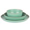 Gibson Home Rockabye 12 Piece Double Bowl Melamine Dinnerware Set in Green 136595.12 - alternate 2