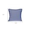 Homeroots 24" Blue and White Striped Cotton Throw Pillow With Fringe 529343 - alternate 3
