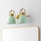 Jonathan Y Phineas 16.25" 2-Light Adjustable Farmhouse Bohemian Iron LED Vanity Light, Mint Green/Brass Gold JYL1115D - alternate 3