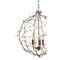 Jonathan Y Isabelle 20 in. Adjustable Metal/Glass LED Pendant, Antique Gold JYL9042A - alternate 2