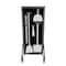 5S Supplies Housekeeping Shadow Board Broom Station V16, Black / Gray, Kit + Stand HSB-V16-BLACK/GRAY-KIT-STAND - alternate 1