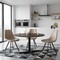 Leisuremod Markley Modern Leather Dining Chair With Metal Legs in Taupe, 2PK MC18TP2 - alternate 3