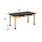 Diversified Spaces Wooden Leg Tables with Compartments, Oak, Wood Frame, 48 in W, Black C710LBBK30E - alternate 5
