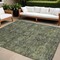Homeroots 9' X 12' Moss Green and Gray Oriental Washable Non Skid Indoor Outdoor Area Rug 563815 - alternate 1