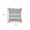 Homeroots Set of Two 18" X 18" Gray Beach Chevron Cotton Zippered Pillow, 2PK 535269 - alternate 2