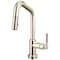 Brizo Litze Smarttouch Pull-Down Prep Faucet with Angle Spout, Knurled Handle Polished Nickel 64963LF-PN - alternate 1