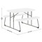 Flash Furniture Paige Easy-Fold White Folding Plastic Kids Outdoor Picnic Table and Benches, Seating for 4 Kids RB-EBB-2432FD2-WH-GG - alternate 4
