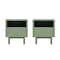Manhattan Comfort Ella Nightstand in Sage Green- Set of 2 2-NS005-GR - alternate 2