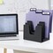Acrimet 5 Section Incline File Sorter Desk Organizer Rack for Office Desktop Plastic Black Color 225.1 - alternate 3