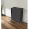 Homeroots 30" Dark Gray Four Drawer Standard Chest 552264 - alternate 1