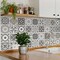 Homeroots 12" X 12" Wood Brown and White Mosaic Peel and Stick Removable Tiles 556429 - alternate 3