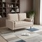 Homeroots 57" Beige And Dark Brown Velvet Loveseat and Toss Pillows 543713 - alternate 2