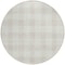 Homeroots 8' Ivory And Beige Round Plaid Washable Indoor Outdoor Area Rug 595405 - alternate 2