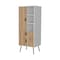 Homeroots 20" White and Natural Two Drawer Dresser 552271 - alternate 1