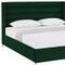 Homeroots Green Velvet Upholstered King Bed Frame 544812 - alternate 2