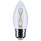 Satco 3 Watt B11 LED Medium Base Clear 3000K CCT 120 Volt S12499 - alternate 1