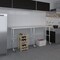 Amgood 18in D x 84in L Stainless Steel Open Base Table, 3in Casters AMG WT-1884-RCB-WHEELS-Z - alternate 2