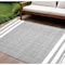 Homeroots 8' X 10' Gray Striped Handmade Indoor Outdoor Area Rug 533582 - alternate 1