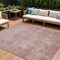 Homeroots 9' X 12' Blush And Pink Abstract Washable Indoor Outdoor Area Rug 616224 - alternate 1