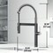 Vigo Edison Pro Single Handle Pull-Down Kitchen Faucet in Stainless Steel/Matte Black VG02052STMB - alternate 2