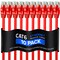Maximm 10ft Cat6 Round LAN Patch Cable, 10PK, Red, 10PK CAT6-10RD-10PK - alternate 1