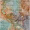 Homeroots 9' X 12' Copper Orange And Teal Blue Abstract Washable Indoor Outdoor Area Rug 581765 - alternate 2