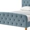 Homeroots Light Blue Solid Wood King Tufted Upholstered Velvet Bed 544894 - alternate 5