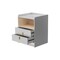 Homeroots 18" White Wood Lighted Two Drawer Nightstand with USB Port and Integrated Tech 564931 - alternate 2