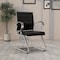Leisuremod Benmar Modern Office Chair with Faux Leather Sled Base Task Chair & Arms BGO19BLL - alternate 3