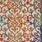 Homeroots 8' X 11' Ivory Blue Orange And Green Trellis Indoor Outdoor Area Rug 546793 - alternate 2