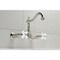 Kingston Brass Two-Handle Wall Mount Bridge Kitchen Faucet, Brushed Nickel KS1268PX - alternate 3