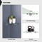 Fab Glass And Mirror 14in. L x 0.37in. H x 14in. W Wall Mount Clear Tempered Glass Floating Corner Shelf in Chrom SH-CRRD140 - alternate 2