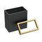 Gatco Modern Rectangular 3 Gal. Wastebasket, Matte Black/Brushed Brass Lid 1938 - alternate 2