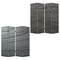 Homeroots 84" Gray Canvas Folding Four Panel Screen Room Divider 274662 - alternate 3