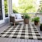 Homeroots 3' X 5' Black And Gray Plaid Washable Indoor Outdoor Area Rug 595373 - alternate 2
