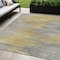 Homeroots 5' X 8' Gold Gray And Charcoal Abstract Washable Indoor Outdoor Area Rug 587165 - alternate 1