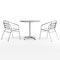 Flash Furniture Round Table Set, Aluminum, Plastic, Stainless Steel, Grey TLH-ALUM-32RD-017BCHR2-GG - alternate 2