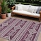 Homeroots 9' X 12' Eggplant And Ivory Southwestern Washable Indoor Outdoor Area Rug 593670 - alternate 1