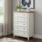 Homeroots 32" White Wood Accent Cabinet With Five Drawers 716331 - alternate 2